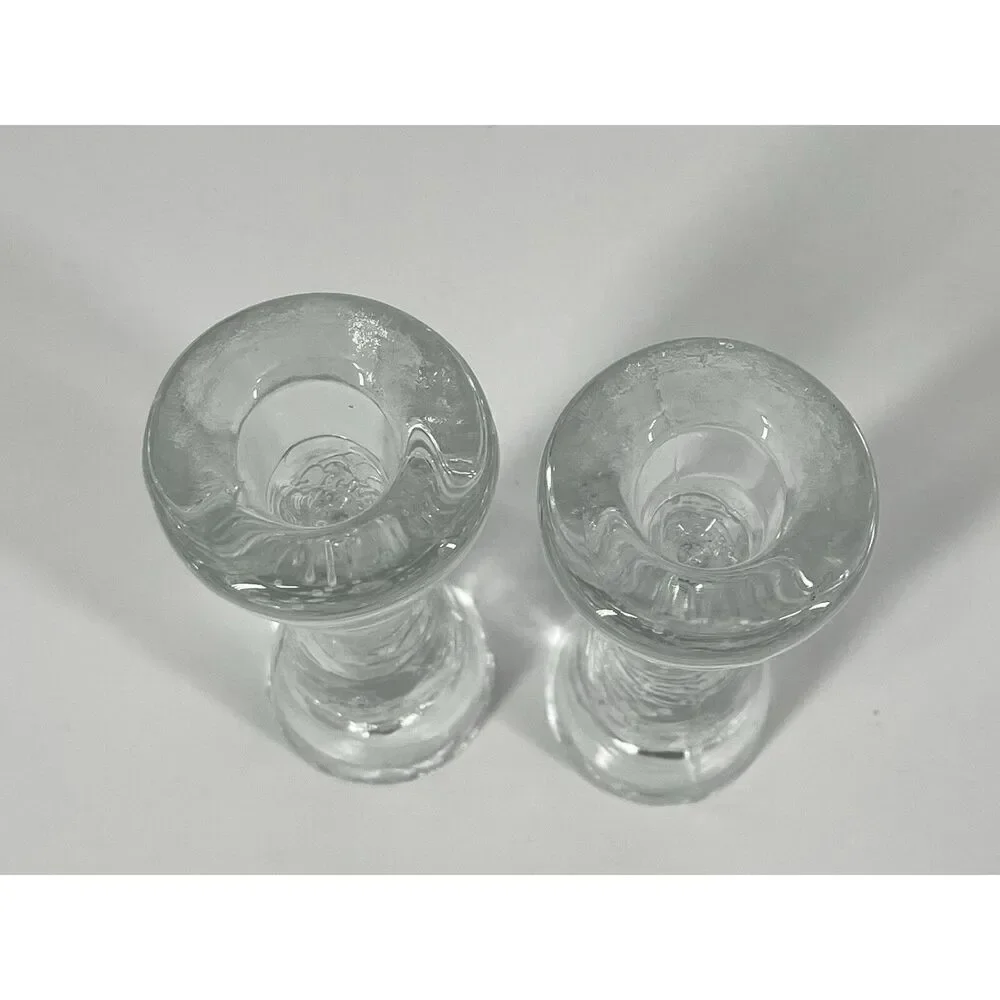 MCM Iittala Hourglass Cone Arkipelago Candle Holders Sarpaneva 5.5” Set Of 2